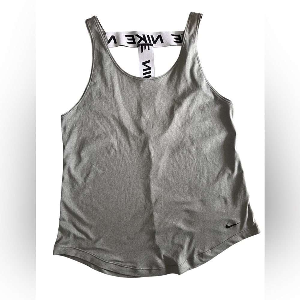 Nike Light Gray Active Racerback Tank Top